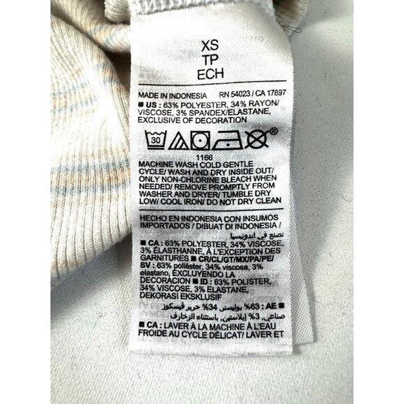 Old Navy Womens Pastel Ice Cream Stripe Tank M Y2K Retro Dopamine Summer Cute - Picture 7 of 8